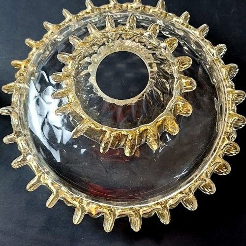 FONDINO - LAMPADARIO CRISTALLO ORO -MISURE PERSONALIZZABILE