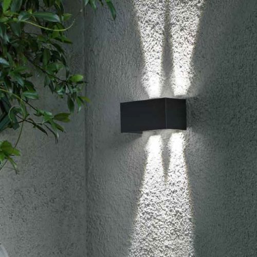 DOUBLE CUBE - 4 FONTI DI LUCE REGOLABILI CON ALETTE -LED